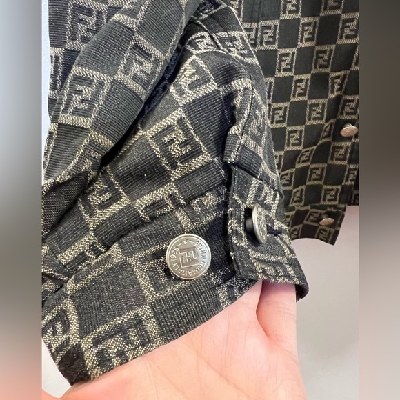 Fendi Black and Gray Trench Coat - Picture 5 of 16